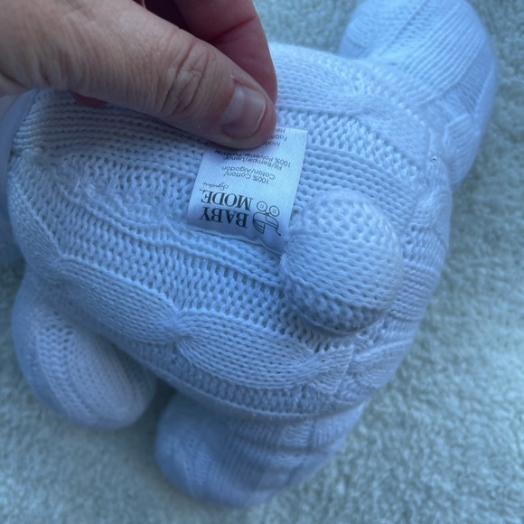 Baby Mode argle sweater pattern white teddy bear - Picture 3 of 8